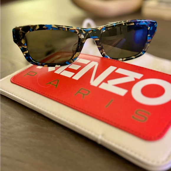 ✨ Kenzo Paris Havana Blue Sunglasses WITH case - Picture 1 of 5